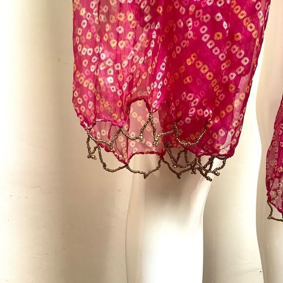 Silk Scarf Long Wide Sheer Wrap - Picture 3 of 8